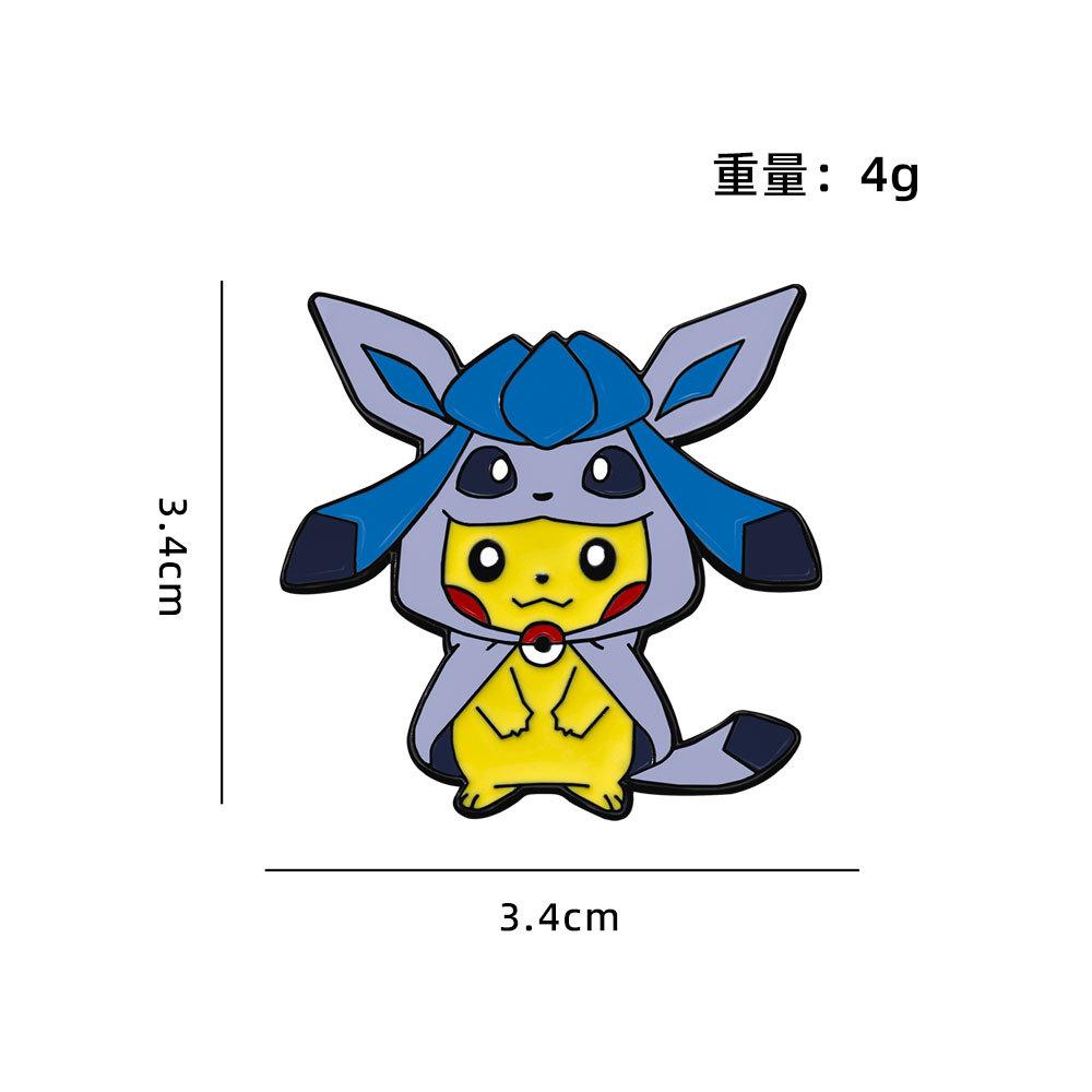New Pikachu Badge Pokémon Around the Grain Pokémon Cute Elf Cartoon Brooch