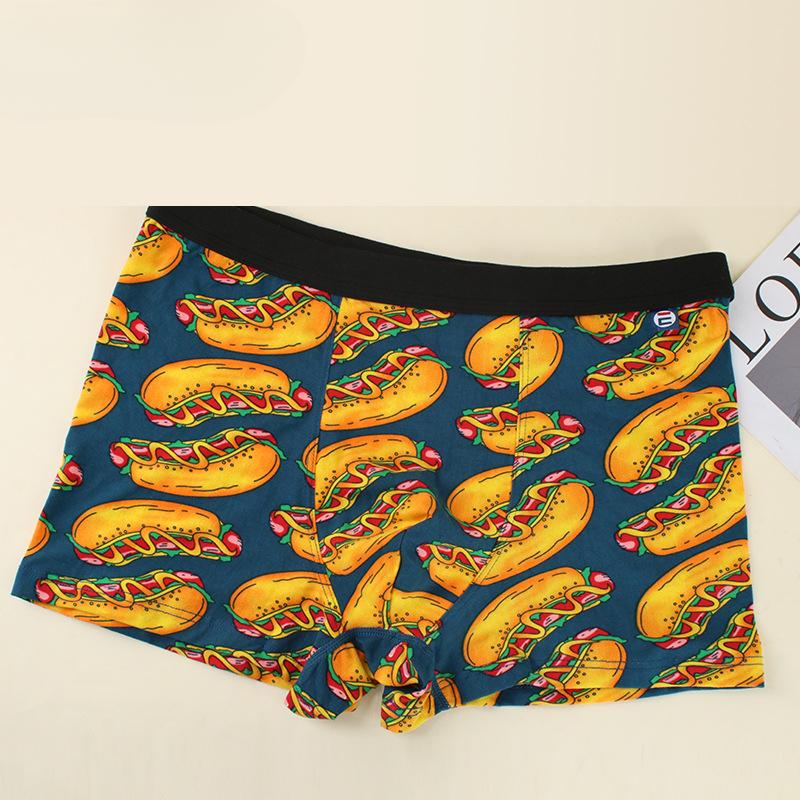 

Men s Underwear Quick Dry Breathable Printed Large Size Breathable Sports Men s Ice Silk Underwear Flat Corner XL помаранчевий