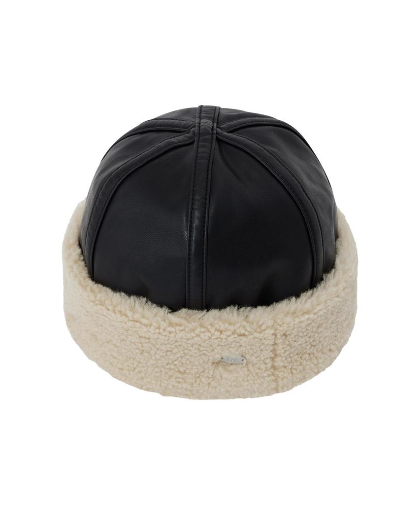 LEE Mustang Leather Beanie Black