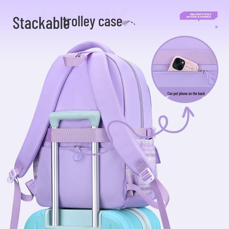 Cross-Border E-Commerce Stylish 3-Piece Large-Capacity Backpack Set for Primary & Junior High School Girls