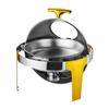 Electric Round Stainless Steel Buffet Warmer with Visible Lid