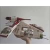 New MOC White Battle Spaceship Vehicle Model Home Ornament Building Blocks Holiday Gift