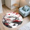 Landscape Painting pattern round rug,Carpet Rug for Living Room Bedroom Playroom ,Non-slip Floor Mat,Holiday Gifts and Birthday Gifts.