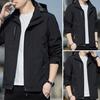Herren-Herbst-Frühlingsmantel, winddicht, mit Kapuze, Plüsch, verdickt, lässig, einfarbig, abnehmbare Kapuze, Langarmtaschen, warme, mit Fleece gefütterte Winterjacke