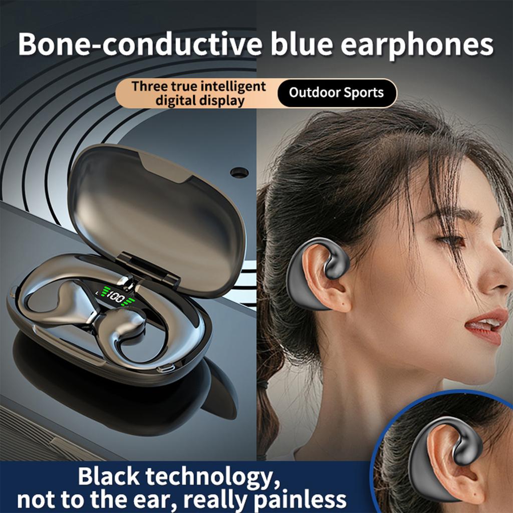 Bone Conduction BT Headset Wireless Gaming Sports Running Headset Earbuds Bone Conduction Outdoor Sports Headset Earhook Headset