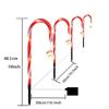 Candy Cane Solar Lights Christmas LED Lamps Decor Lighting Pathway Crutch Light for
