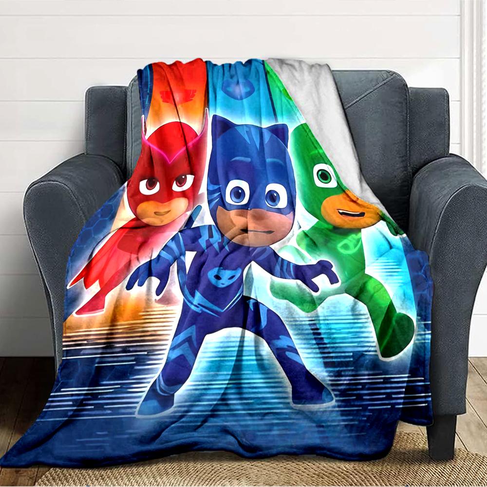 1pc PJ Marks1 Blanket, Gift, for Men and Women, Soft Blanket, Good for Sofa Bed Couch Travel, Lightweight Flannel Blanket