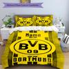 3Pcs Custom Name Borussia Dortmund Bedding Set Duvet Cover Closure Includes 1Duvet Cover 2Pillowcases Soft And Comfortable For All Seasons