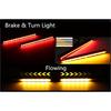 2 Pcs Switchback Flowing 29Led Red+Amber Car Turn Signal Lights Brake Lamps Drl