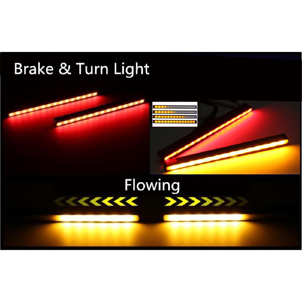 2 Pcs Switchback Flowing 29Led Red+Amber Car Turn Signal Lights Brake Lamps Drl