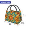 Bolsas de Almuerzo Personalizadas Coloridas con Estampado de Flores Africanas Ankara para Hombres Mujeres Calentador Térmico Aislado Fiambreras para Trabajo Pinic o Viajes