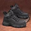 Martin Boots for Men, Work Short Boots, Outdoor Sports High-top Men's Shoes for Northeast Regions, Hiking Fleece-lined Snow Boots.