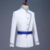 Court Dress Performance Clothes Men Preside Over The Stage Annual Meeting White Prince Performance Clothes Military Dress