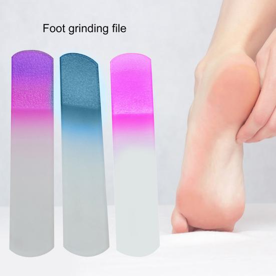 Foot File Gradient Color Tender Feet Dead-skin Remover Glass Foot Rasp Hard Skin Callus Remover Pedicure Tools Home Accessories