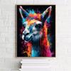 5d DIY Diamond Painting Cross Stitch Cute Animal Watercolor Alpaca Diamond Embroidery Mosaic Full Round Drill Home Decor Arts