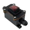 220V Waterproof Switch 24V 4 Feet 2 Gears IP65 Red With Light