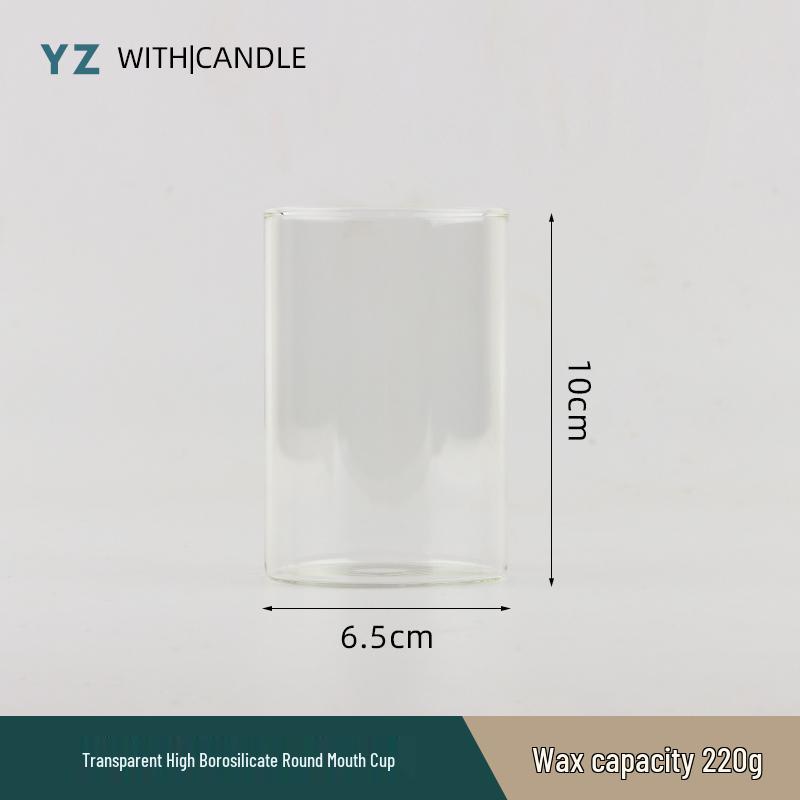 Handmade Frosted Glass Scented Candle Cup - Creative DIY Wax Container