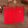 10pcs Paper Gold Printing Red Pocket Red Lucky Money Bag Chinese Red Envelopes  2024 Spring Festival