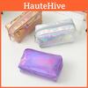 Trendy Laser Pu Cosmetic Bag Portable Colorful Square Large Capacity Handheld Wash Bag