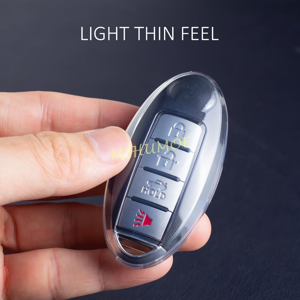 Transparent Clear Key Fob Cover Case For Nissan Rogue Sport Qashqai X-Trail Sentra Micra Maxima Titan Juke Leaf