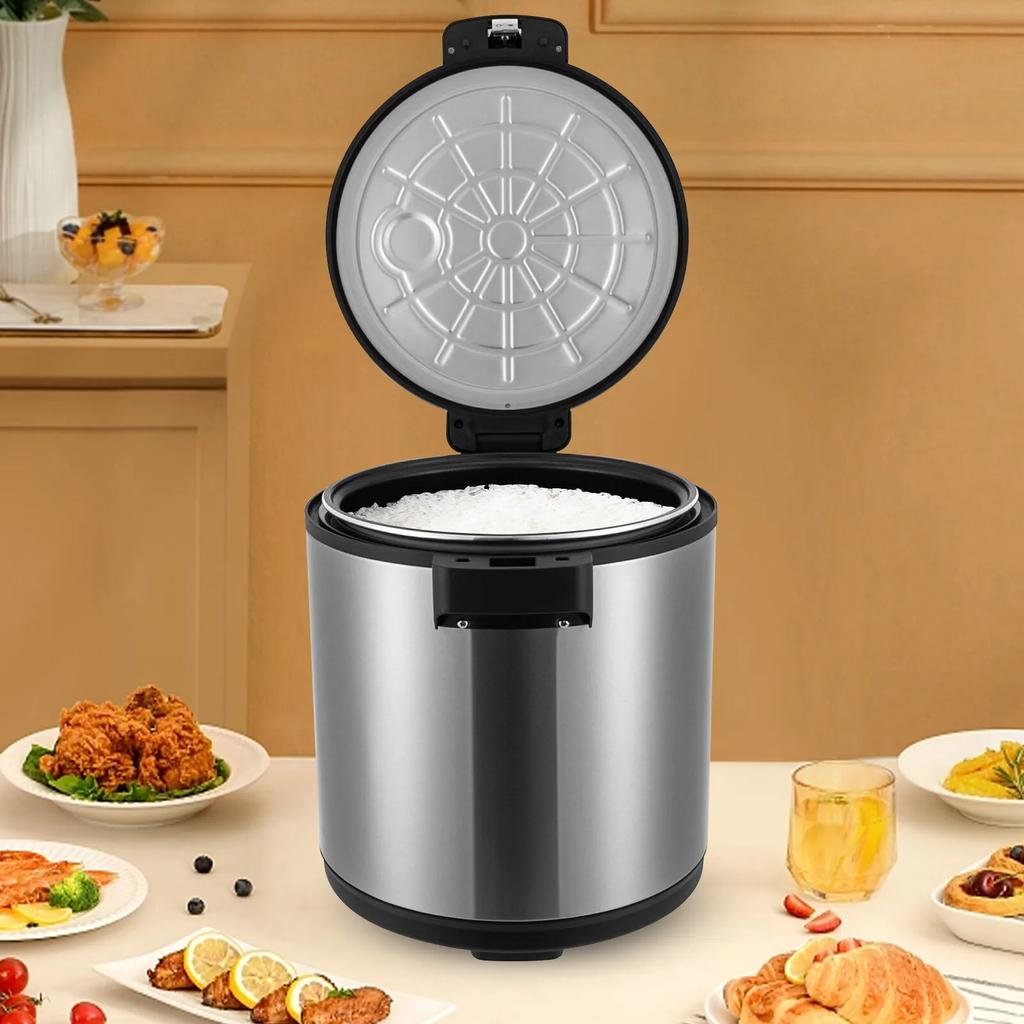 Olla Eléctrica Calentadora de Arroz de Alta Resistencia 23L, Calentador de Comida 110W 110V, con Pala para Arroz, para Fiestas, Banquetes Festivos, Catering