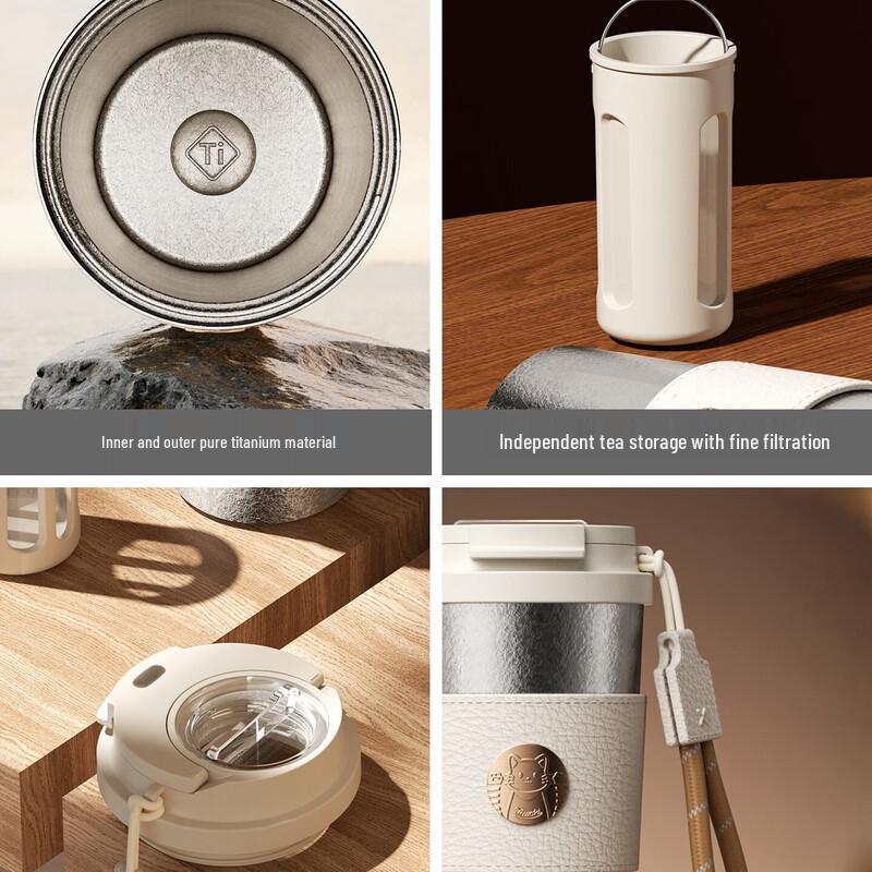 Titanový hrnek na kávu Zaowuji CT1-500 Dárková krabička