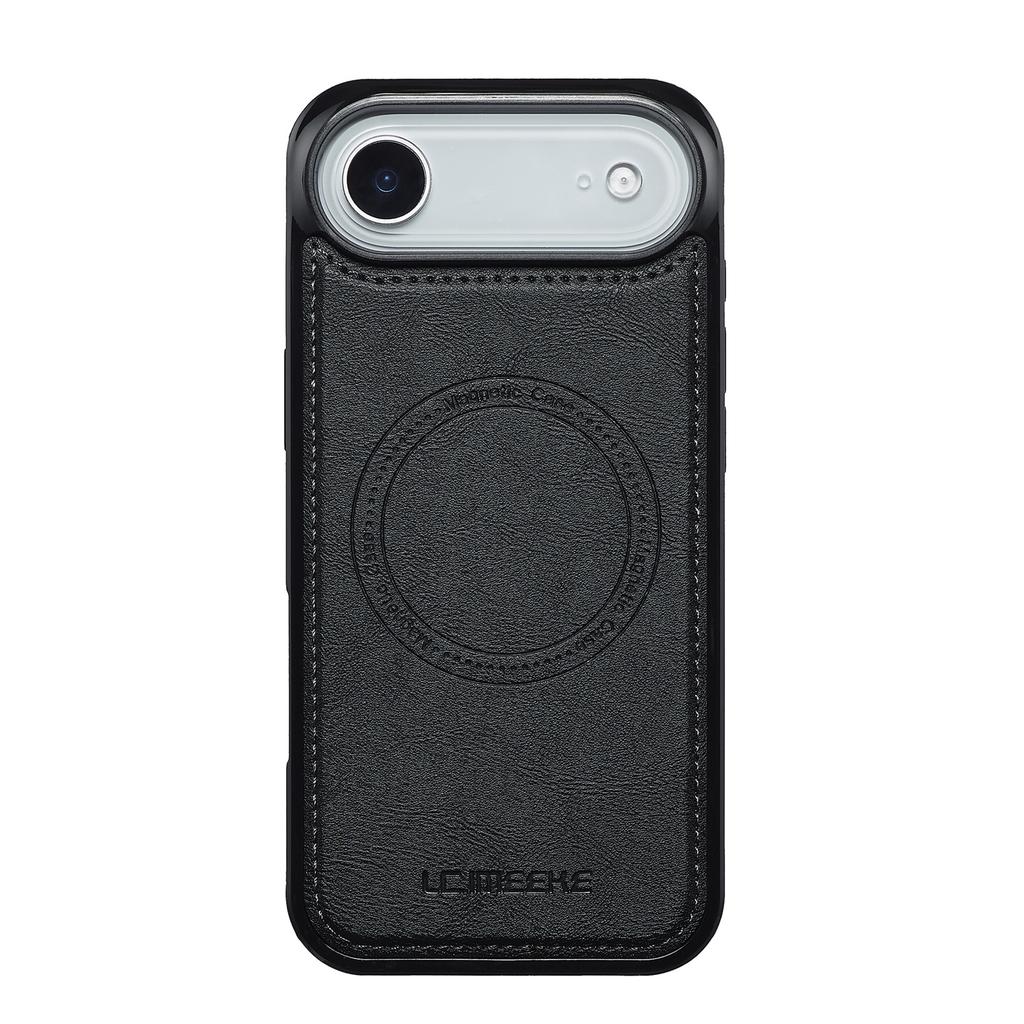 LC.IMEEKE L3 For iPhone 17 Air Magnetic Case Detachable Card Holder Leather TPU Mobile Cover