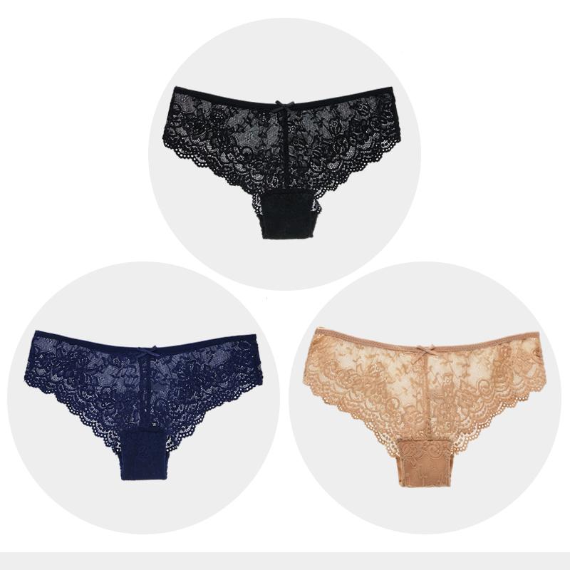 Slip da Donna Sexy Intrecciati Completamente Svuotati a Vita Bassa Pantaloncini Femminili Morbidi Monocolore Traspiranti Biancheria Intima Spedizione Rapida 3pz/lotti