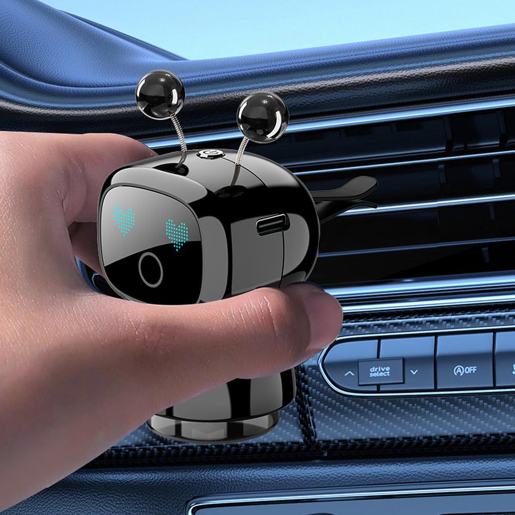 Smart Car Perfume, Cute Design, Adjustable Concentration, 50ml Natural Perfume, Portable Waterless Car Vent Clip- Perfume