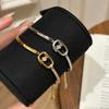 Elegant Vintage Heart Bracelet with Sparkling Diamonds Dainty Movable Bangle for Women Stylish Accessory