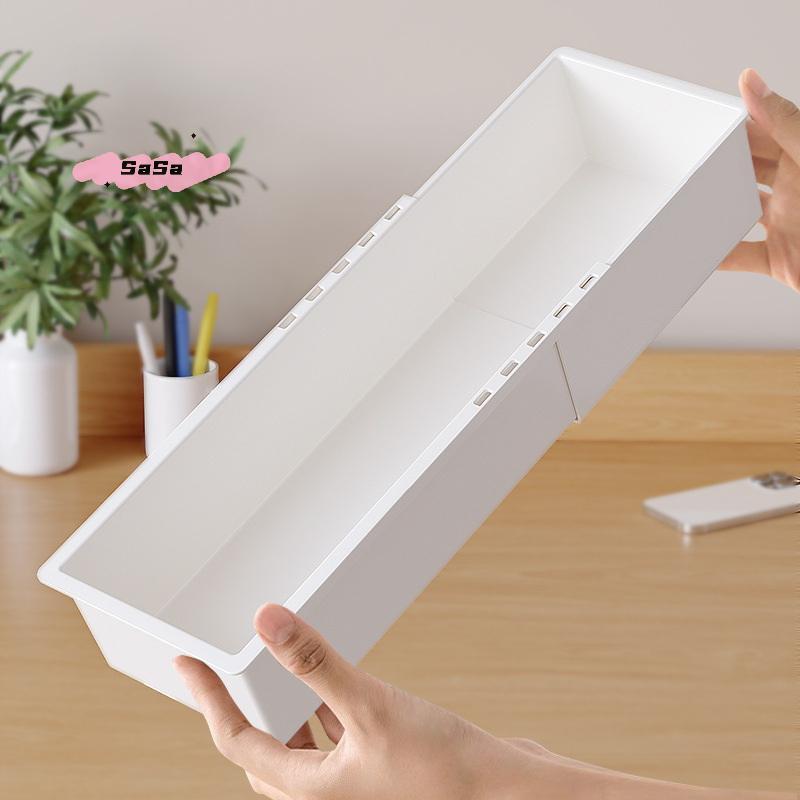 S-Universal Extendable Drawer Organizer Durable Plastic Multi-Size Desk Organizer for Makeup Cosmetic Bedroom Dressers Storage