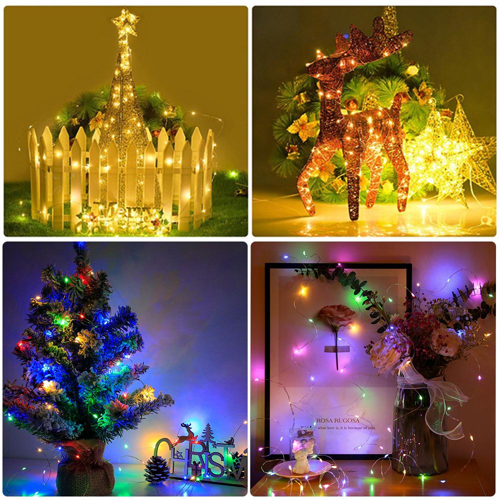 Xiaomi 2M 3M 5M 10M Kupferdraht LED Lichterketten Fee Girlande Licht Batteriebetrieben Für Weihnachten Hochzeit Party Dekoration Beleuchtung