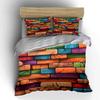 Colorful Wooden Blocks Decorative Set Kid'S And Adults' Bedroom Decor, Exquisite Three-Piece Bedding Set Gift