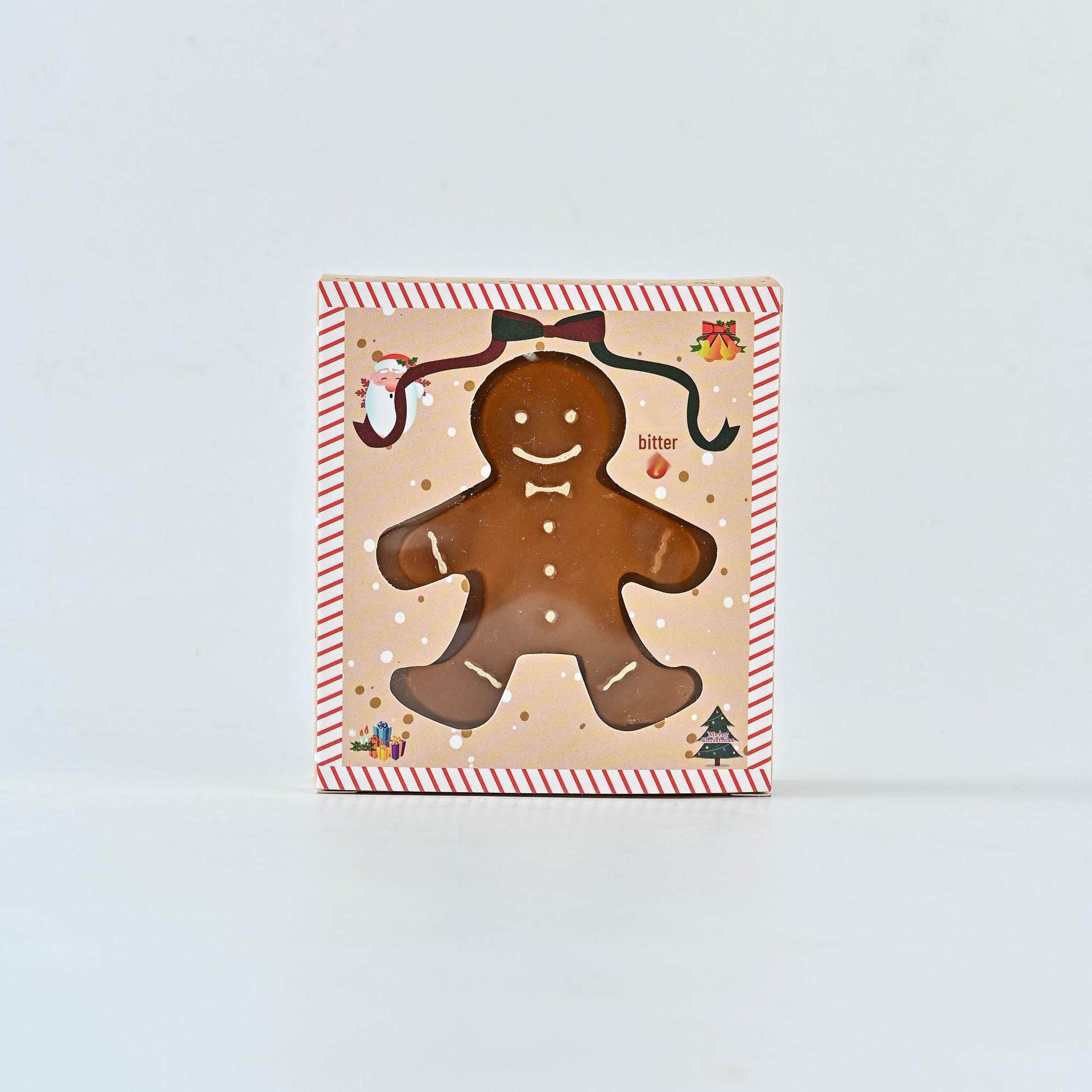 Christmas Gingerbread Man Scented Candle - Festive Wax Souvenir Gift