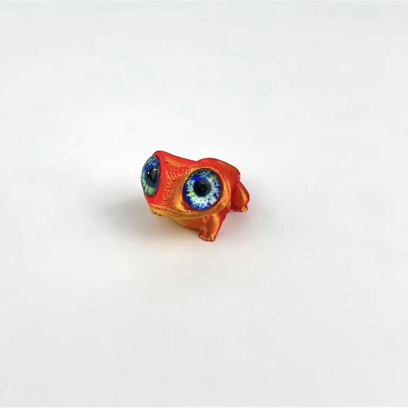 3D Printing Cute Big-eyed Frog Figurines Toy Home Decorations Joints Movable Realistic Eyes Mini Frog Animal Toy Children Gifts