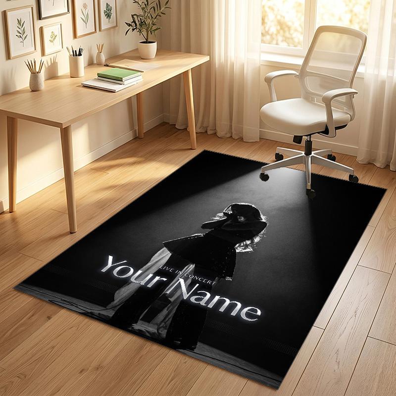 Personalized Crystal Velvet Carpet,Ayliva Custom Printed Name, Plush Area Rug For Home Indoor Decor