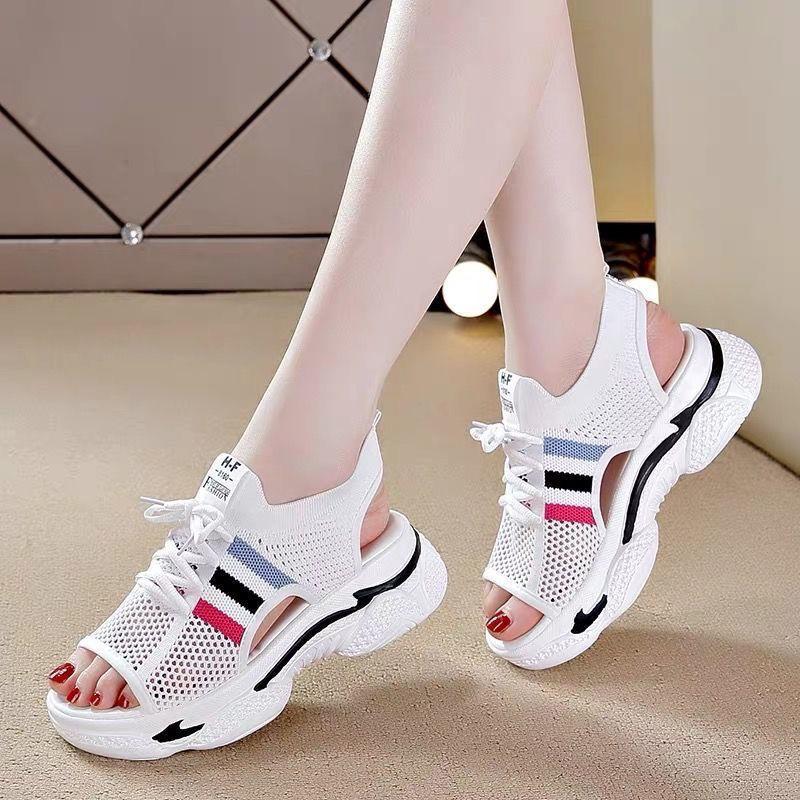 Sandals For Women Outdoor Open Toe Platform White Woman Shoes Or Casual With Premium Offer Vip Comfortable And Elegant Pvc