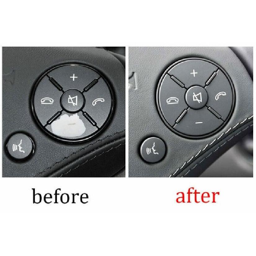 Gray Interior Front Steering Wheel Frame Cover 12pcs For Benz C-Class 2007-2010