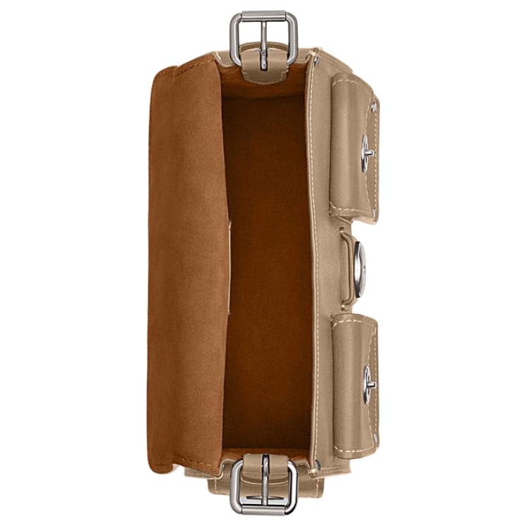 Coach Cargo Soft Tabby 26 Metal Logo Snap Closure Pebbled Leather Motorcycle Bag Women Shoulder Bag Khaki CU124-LHSBM