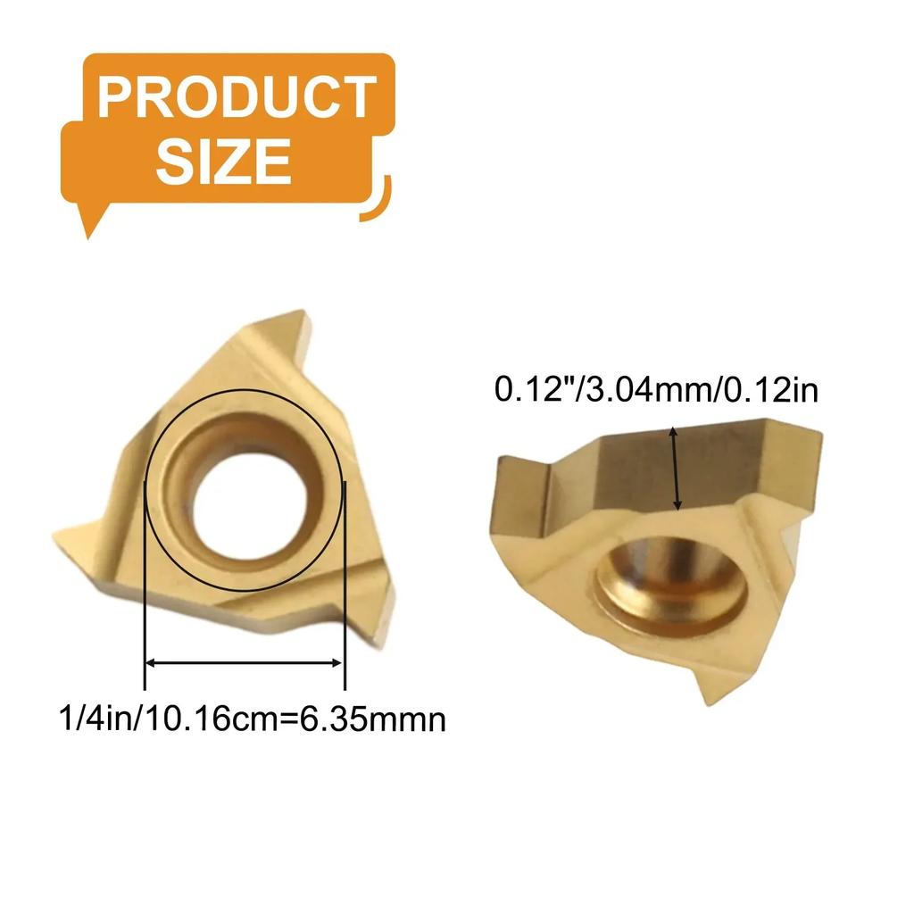 20pcs 11ER AG60 And 11IR AG60 Carbide Insert Internal Threading Tools FOR SNR / SER Applicable To Semi-finishing And Finishing