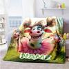Cow Personalized Text Blanket Multi-purpose Customizable Blanket Ultra-Soft Suitable for Picnics Bed Chair Office Four Seasons Universal