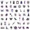 50 Violet Series Graffiti Stickers Motorcycle Computer Water Cup Decorative Stickers Waterproof Creative Stationery Stickers