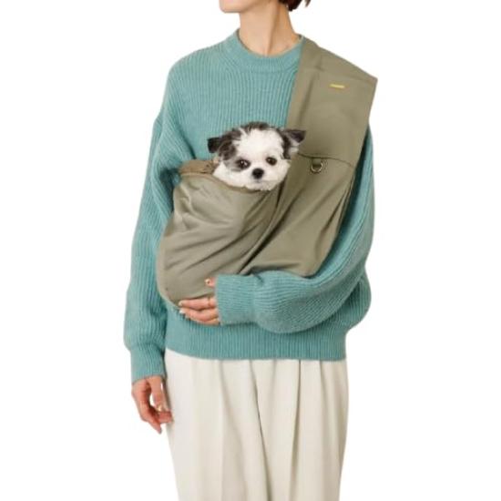Adjustable Dog Pet Sling for Small Dogs Mesh Baby Adjustable Length for Outings and Travel monchéri [Mesh Sling] (Small/Khaki) Anti-Jumping,