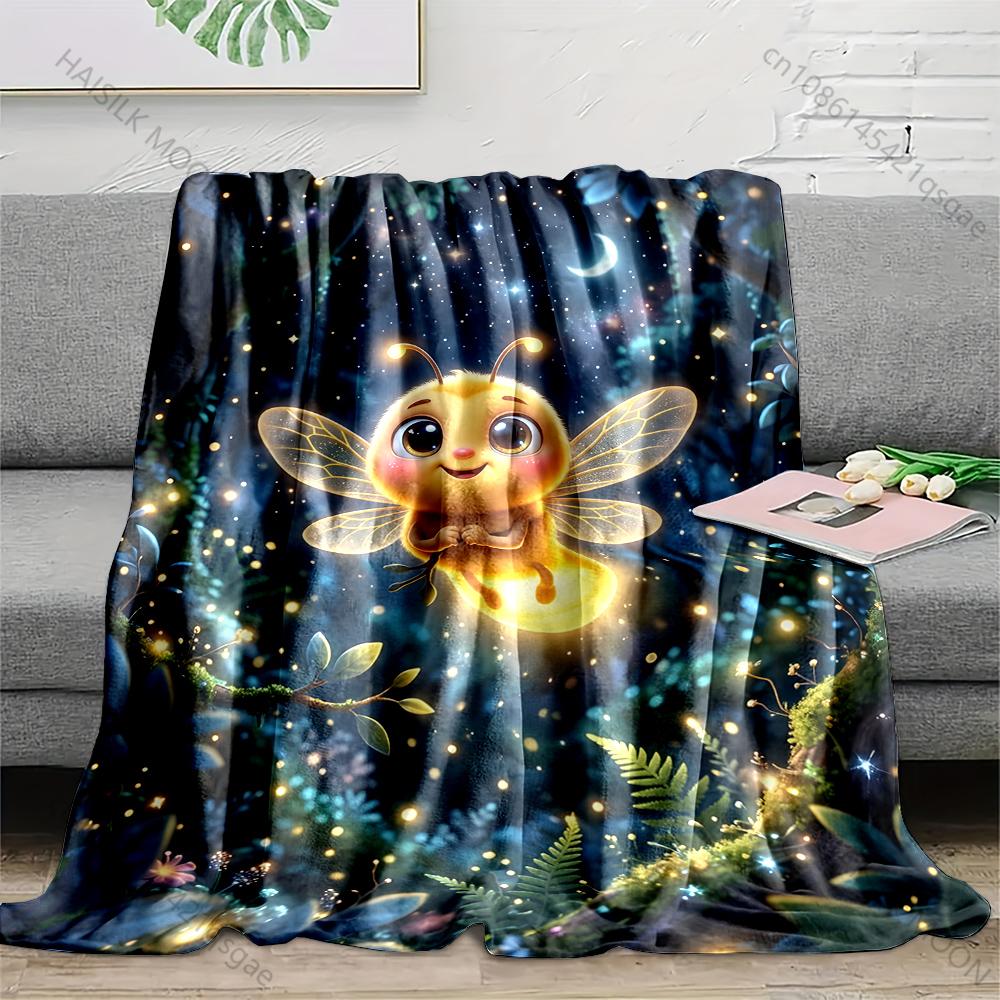 

Multiple sizes Firefly forest stars moon Blanket Suitable for Home Bedroom Sofa Travel Camping Blanket Various Sizes for Gifts 75x100cm