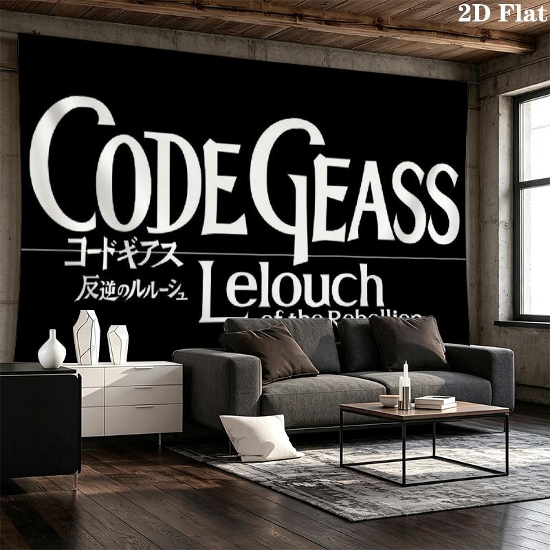 Code Geass Full Characters Group Anime Tapestry, Starry Blue Background Wall Hanging for Anime Fans