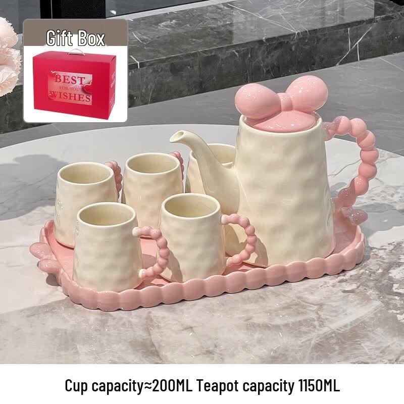 Elegant Nordic Cream Ceramic Tea & Drinkware Set
