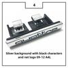 For Wszj8 A4L A5 A6L Q3 Q5 Quattro Front Grille Badge & Rear Trunk Emblem High-End Style Decoration Exterior Upgrade Accessories