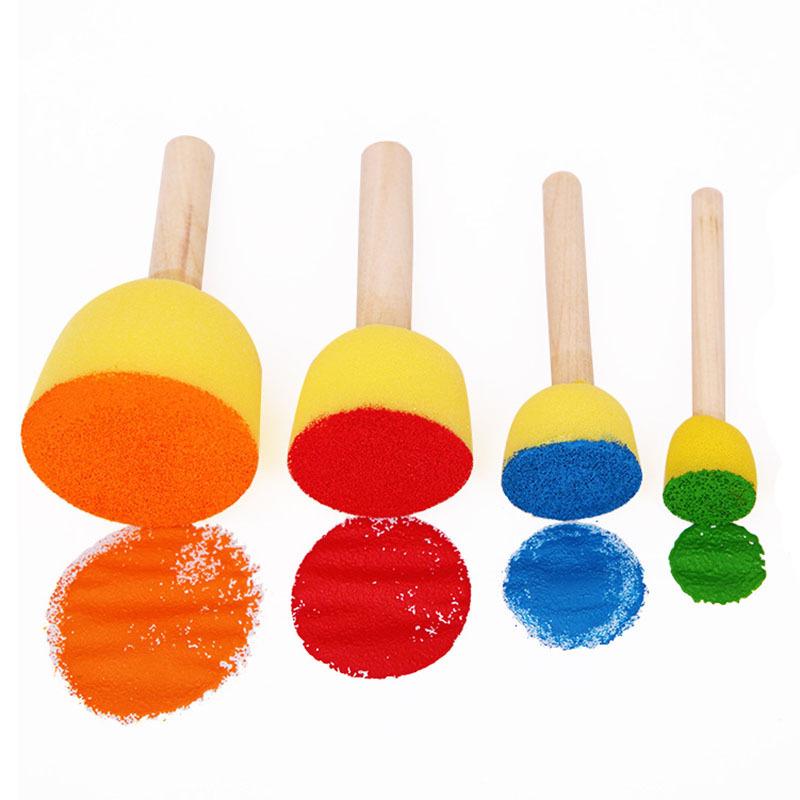4-Piece Children's DIY Painting Sponge Brush Set