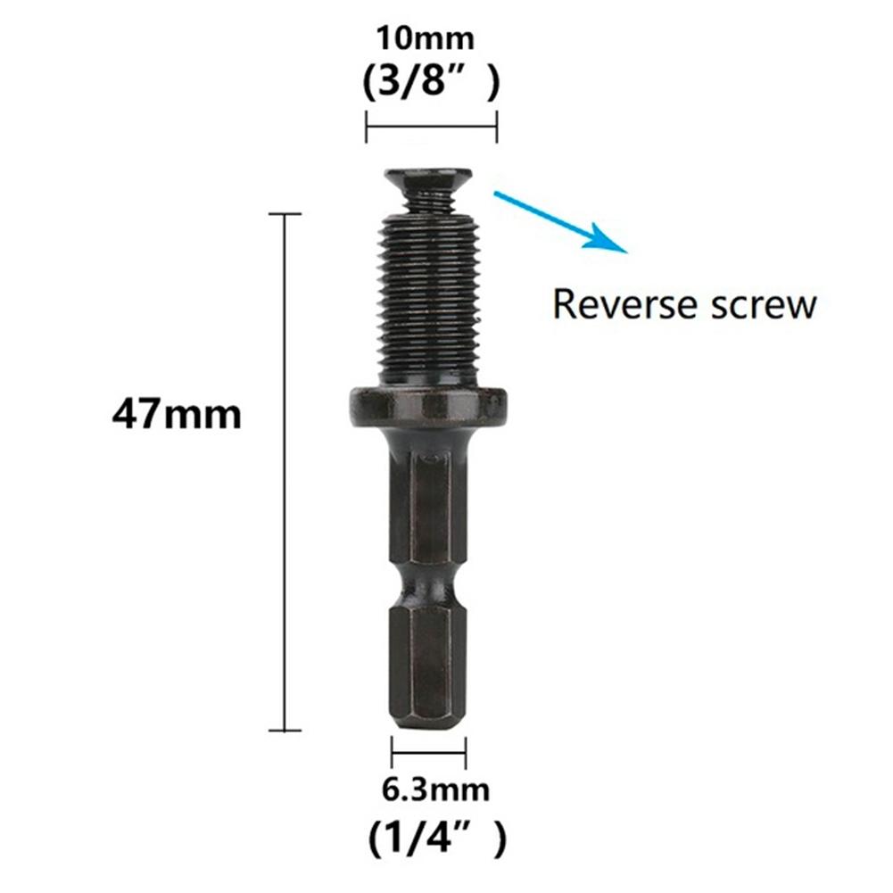 Adapter Hex Shank Male Thread Parts Replacement Steel
