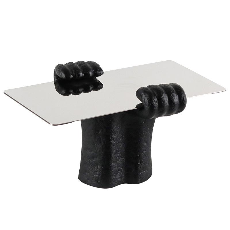 Modern Abstract Designer Hands Holding Tray, Living Room Coffee Table Model Room Soft Decoration Creative Storage Ornaments